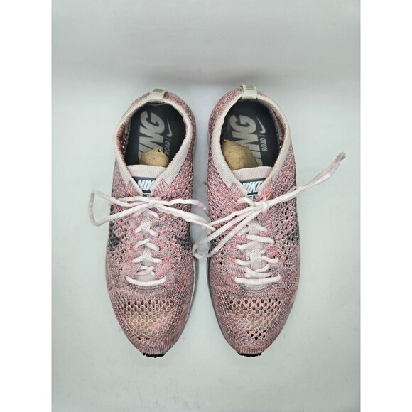 Nike Flyknit Racer Shoes Mens 5 Pink Strawberry Running Athletic Workout Sneaker main image 4